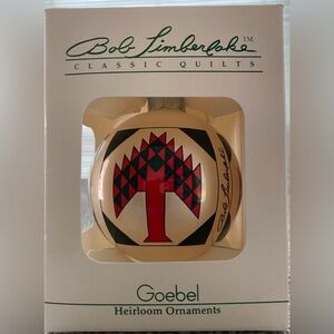 Vintage Goebel Heirloom Ornament Bob Timberlake Classic Quilts Pine Tree 1995